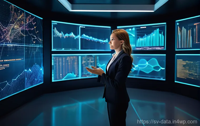 경쟁 분석에서의 그래프 데이터베이스 활용 - **A Deep Dive into Market Dynamics:**
"A visionary, intelligent female business analyst, dressed...