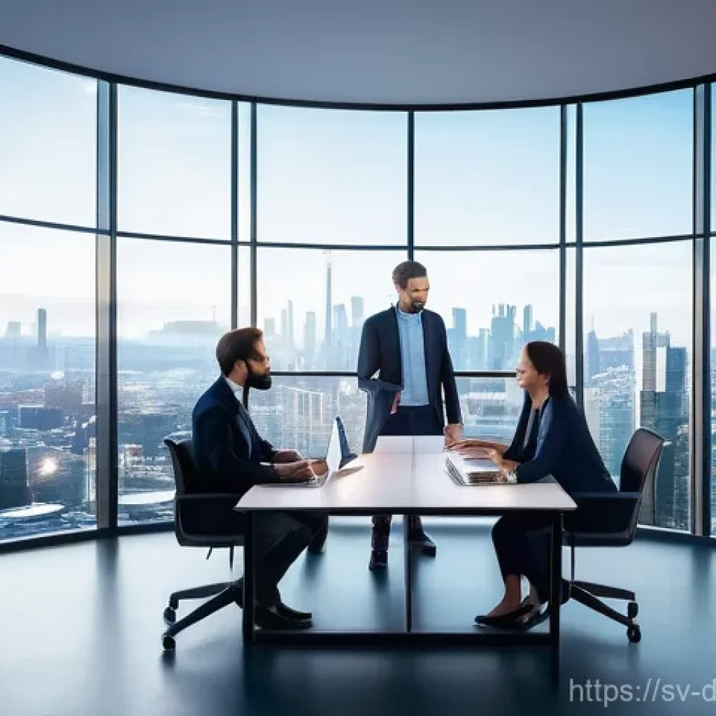 그래프 데이터베이스의 성능 비교 및 평가 - **Prompt 1: "Real-time Business Insight with Graph Databases"**
"A diverse group of five profess...