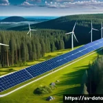 Home 22 그래프 데이터베이스를 활용한 대안 에너지 분석 - A detailed visualization of a smart energy grid network in Sweden, showing interconnected nodes repr...
