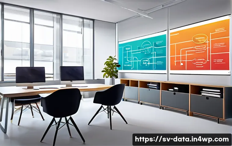 비즈니스 프로세스 개선을 위한 그래프 데이터베이스 활용 - A detailed and vibrant illustration of a business workflow visualized as a dynamic graph database, s...