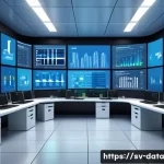 Home 20 그래프 데이터베이스의 운영 및 유지보수 전략 - A highly detailed illustration of a modern data center control room focused on graph database perfor...